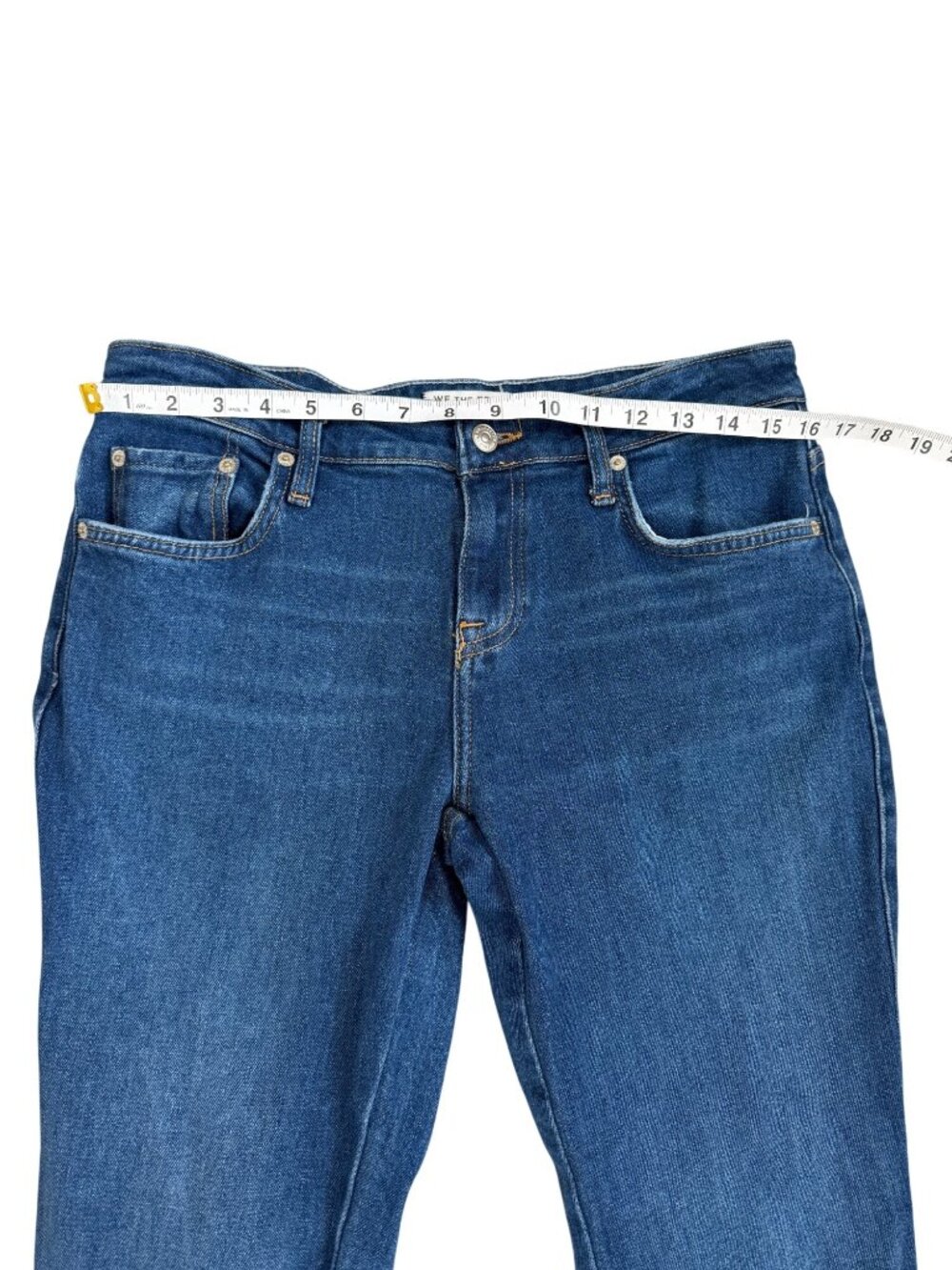 We The Free Womens Size 29 Jeans High-Rise Flare Jeans Raw-Hem Blue - Picture 3 of 8